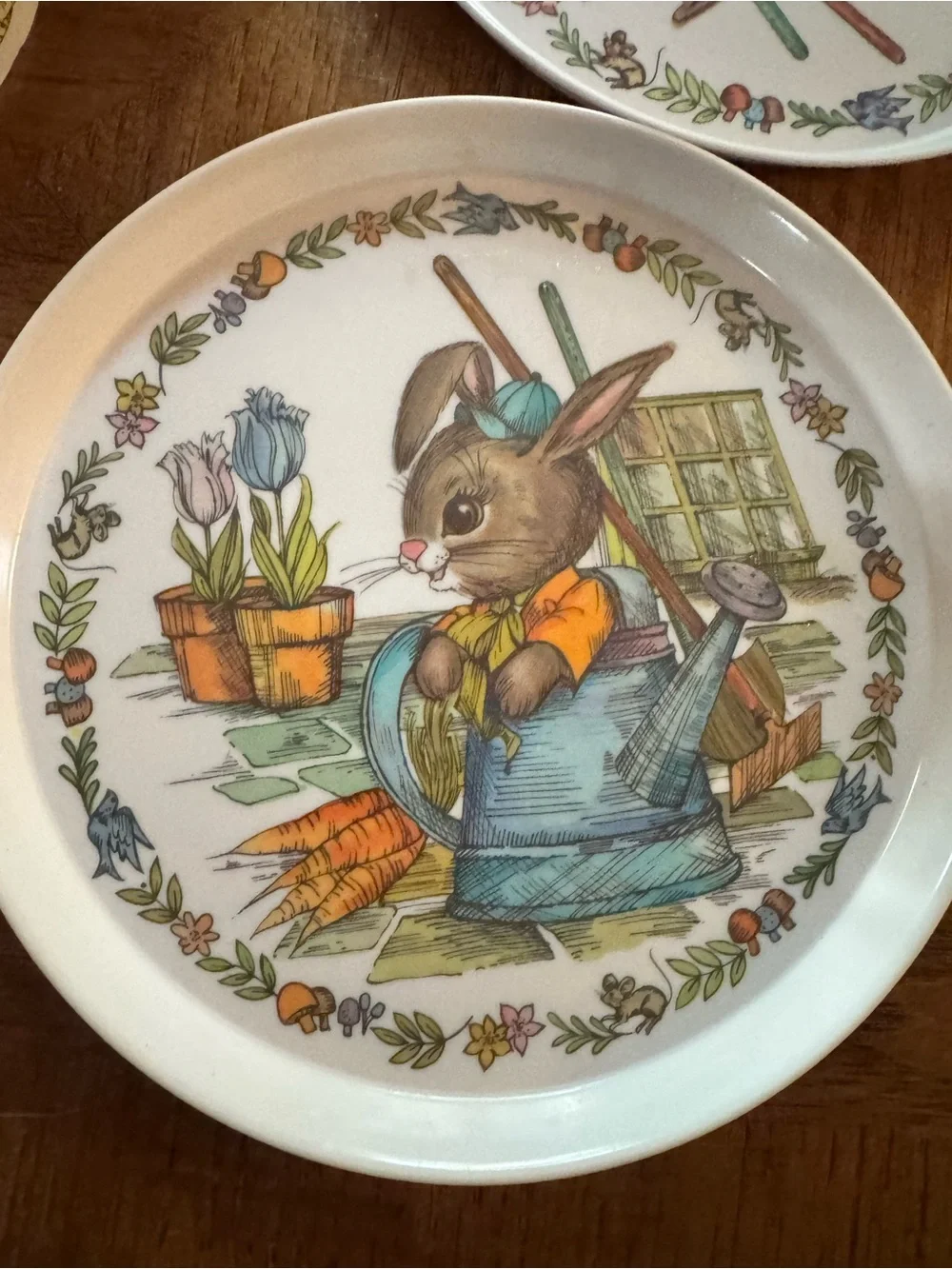 13 Piece 1970s Oneida Ware Peter Rabbit Melamine Dish Set